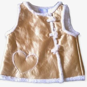 Maggie & Zoe Gold Shearling Vest 18 Months